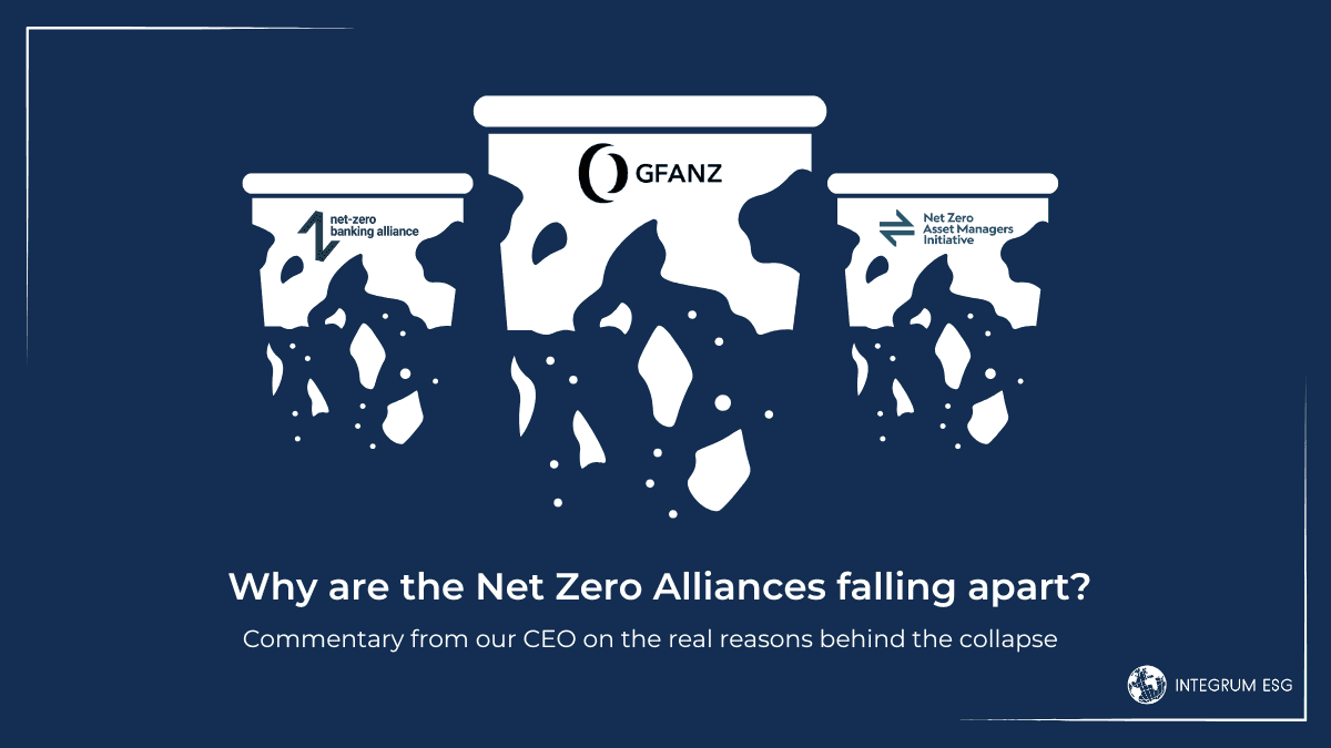 RIP GFANZ - why the Net Zero Alliances are falling apart