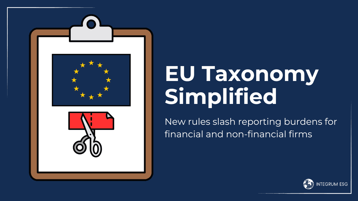 EU Taxonomy Simplified - What's Changed?